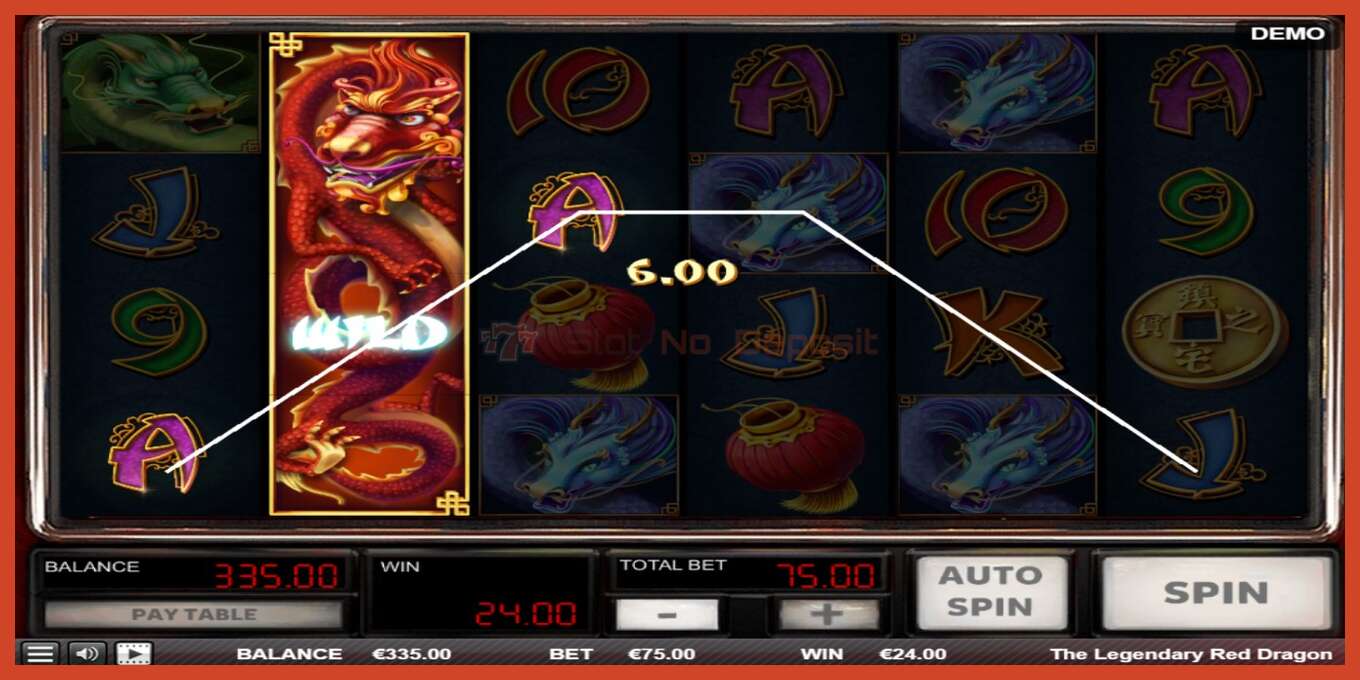 Slot screenshot: The Legendary Red Dragon no deposit, number - 3