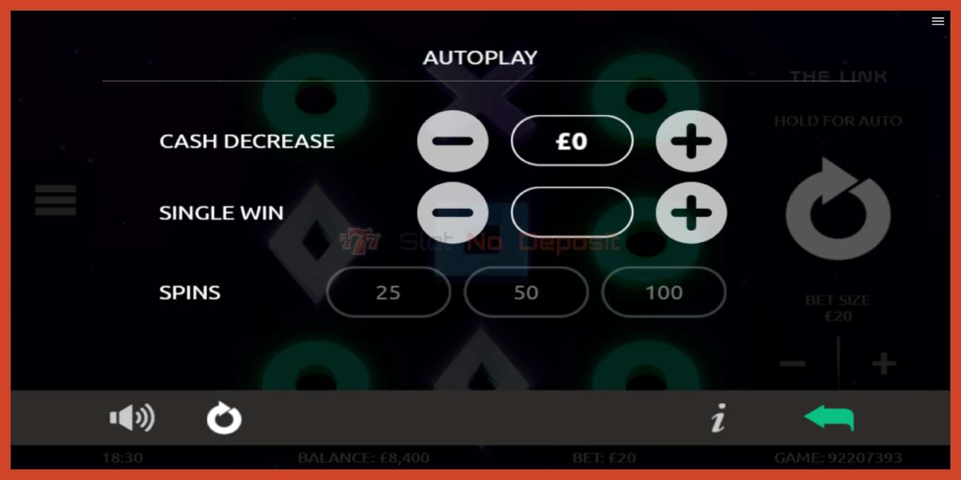 Slot screenshot: The Link no deposit, number - 7