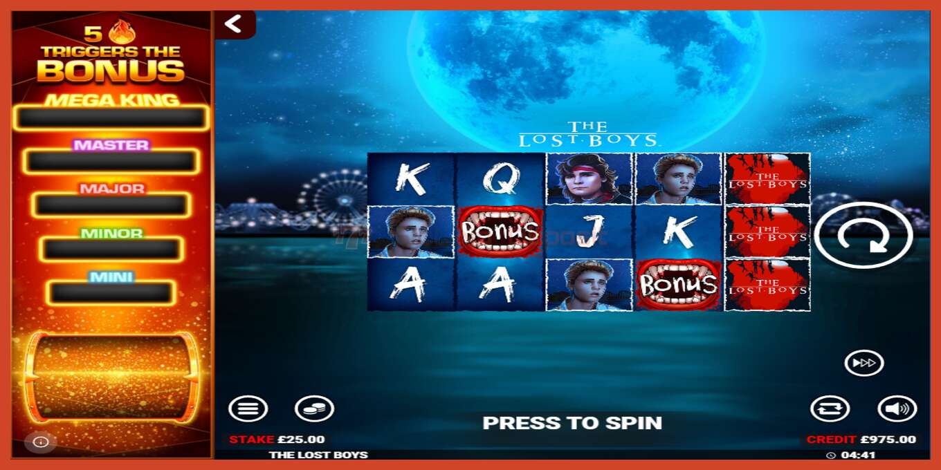 Slot screenshot: The Lost Boys Rapid Fire Jackpots no deposit, number - 1