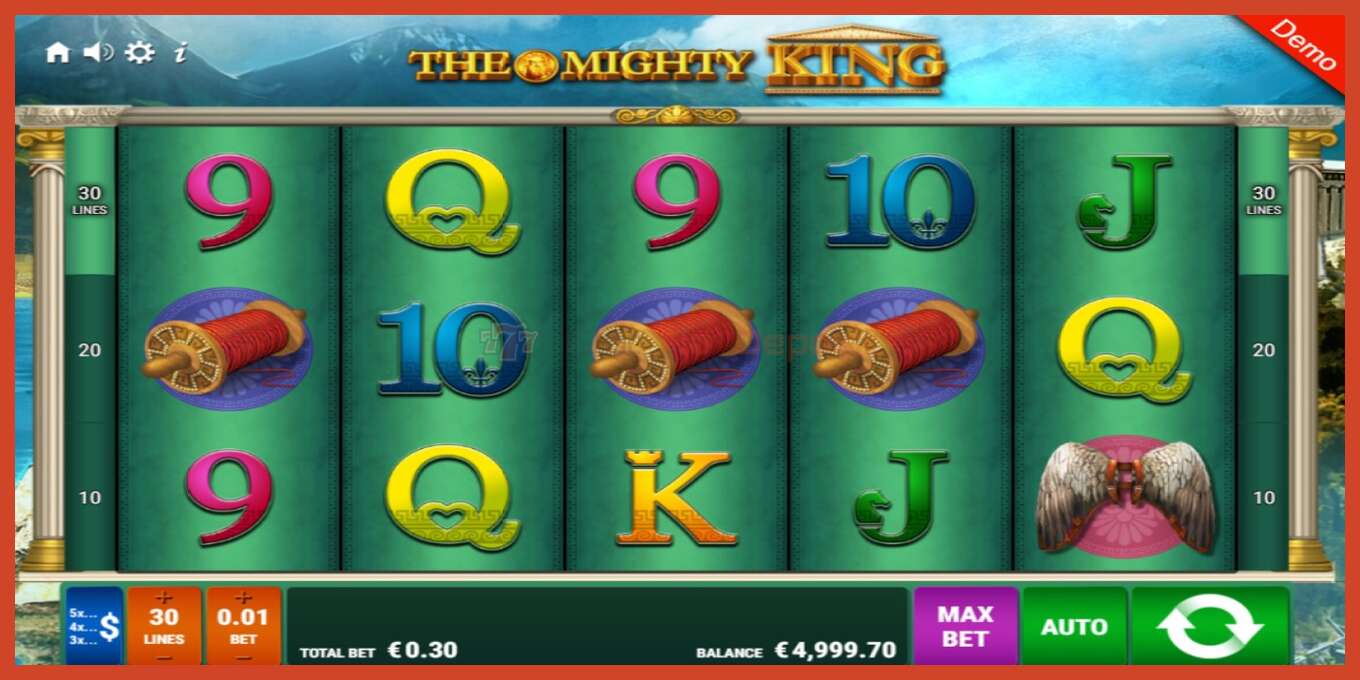 Slot screenshot: The Mighty King no deposit, number - 2