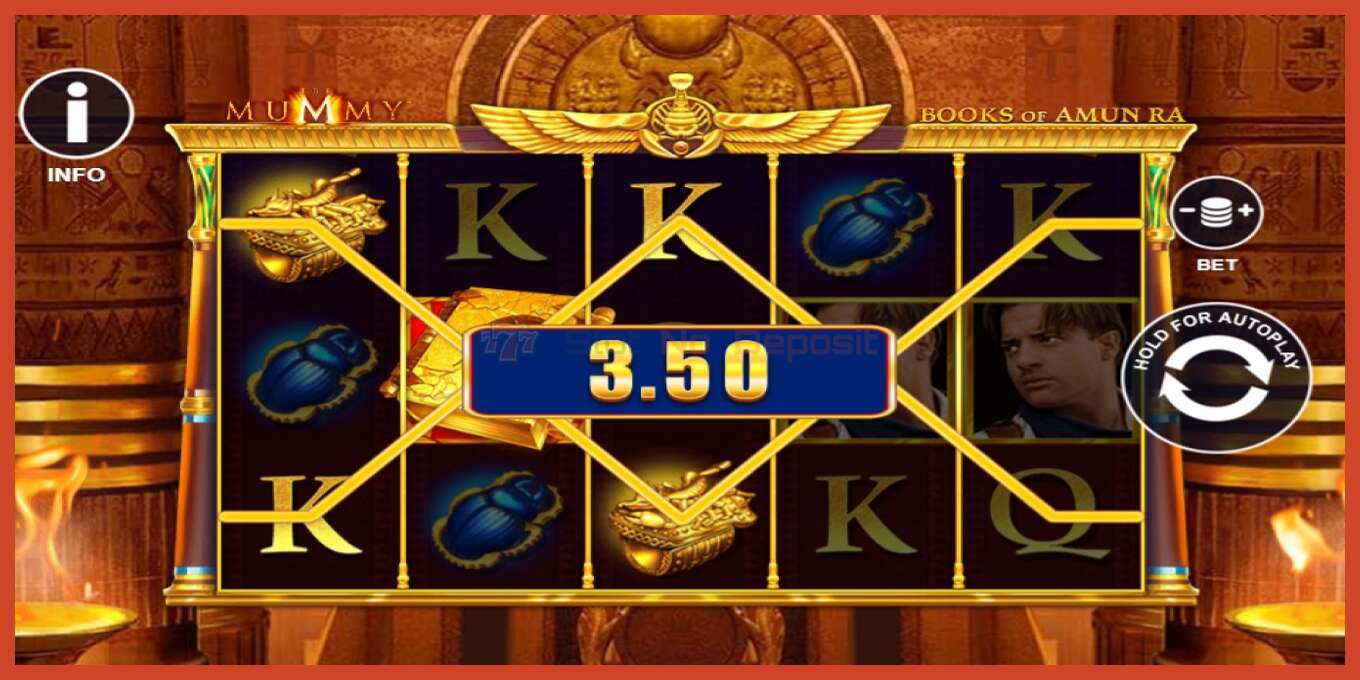 Slot screenshot: The Mummy Books of Amun Ra no deposit, number - 2