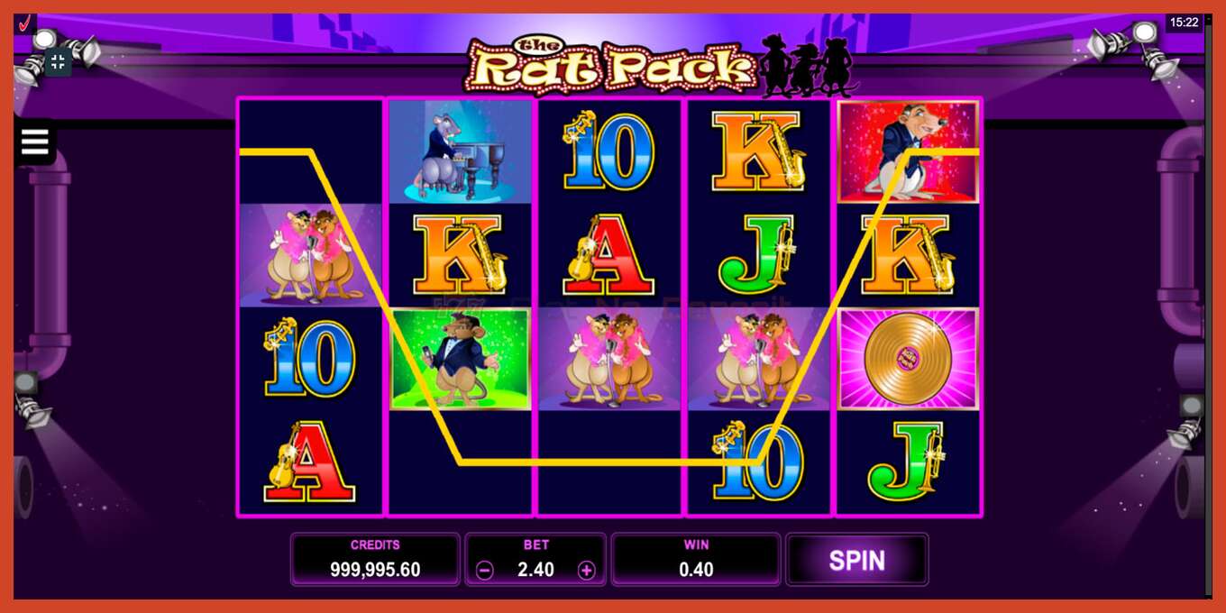 Slot screenshot: The Rat Pack no deposit, number - 2