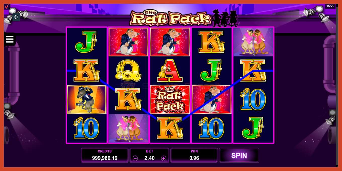 Slot screenshot: The Rat Pack no deposit, number - 3