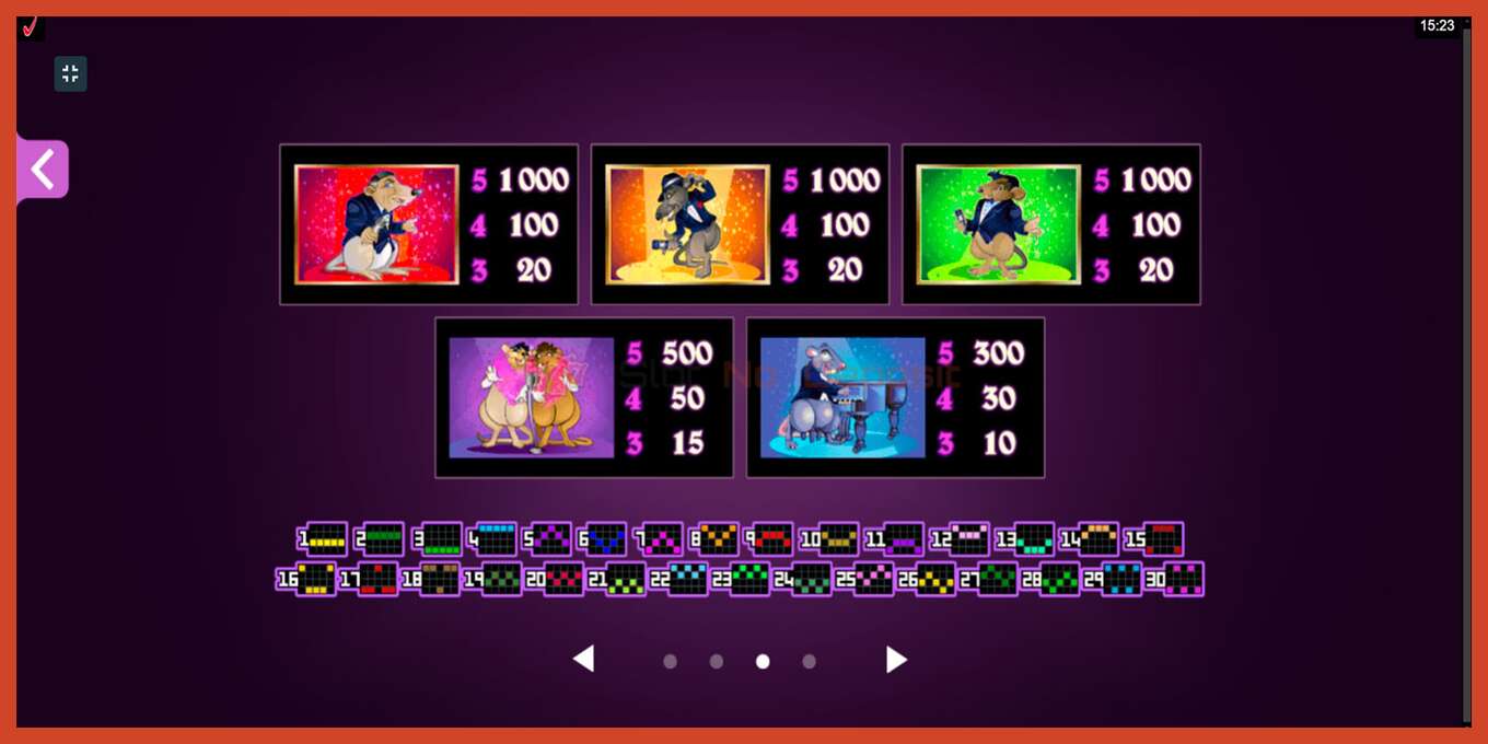 Slot screenshot: The Rat Pack no deposit, number - 6