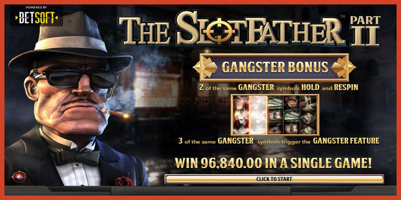 Slot screenshot: The Slotfather 2 no deposit, number - 1