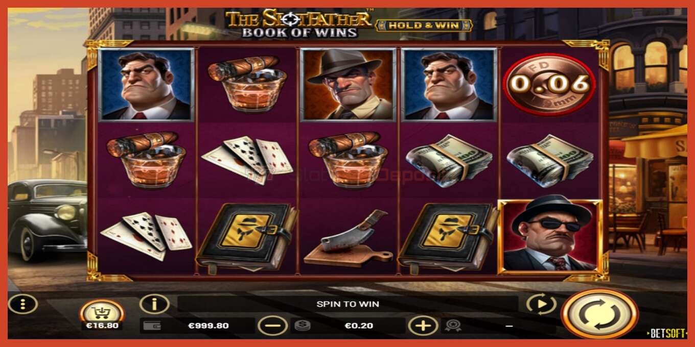 Zrzut ekranu slotu: The SlotFather Book of Wins bez depozytu, numer - 1