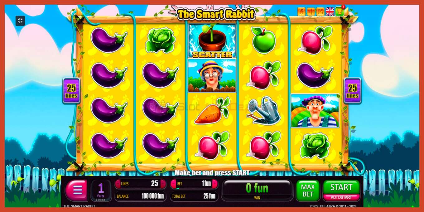 Slot screenshot: The Smart Rabbit no deposit, number - 1