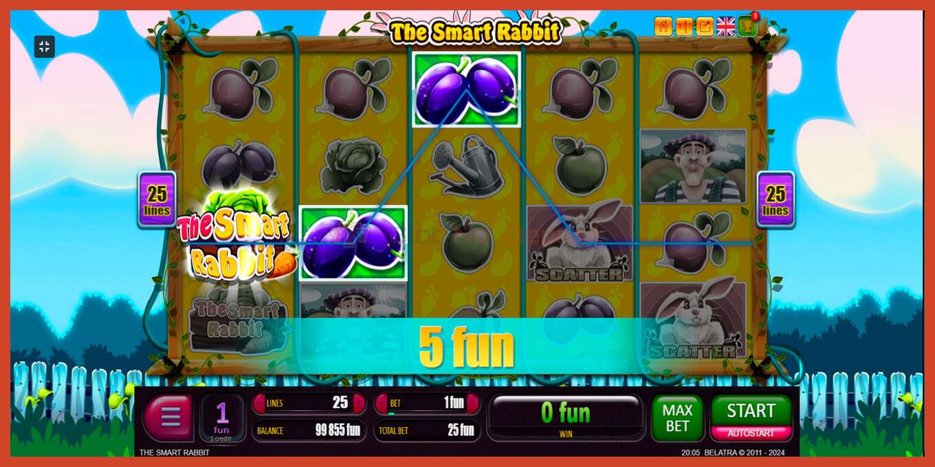 Slot screenshot: The Smart Rabbit no deposit, number - 2