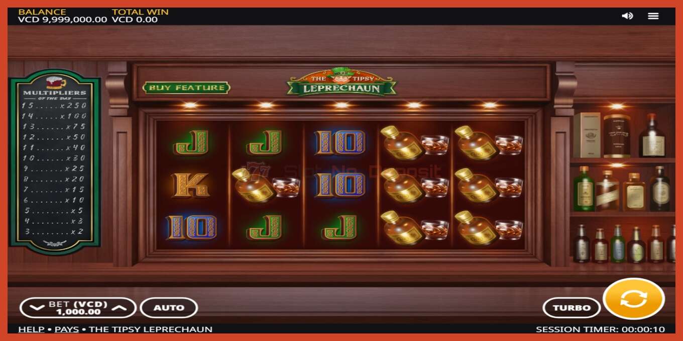 Slot screenshot: The Tipsy Leprechaun no deposit, number - 2