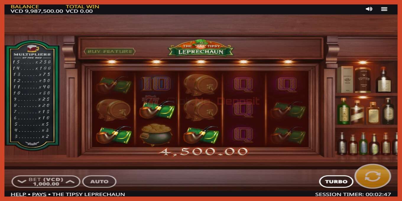 Slot screenshot: The Tipsy Leprechaun no deposit, number - 3