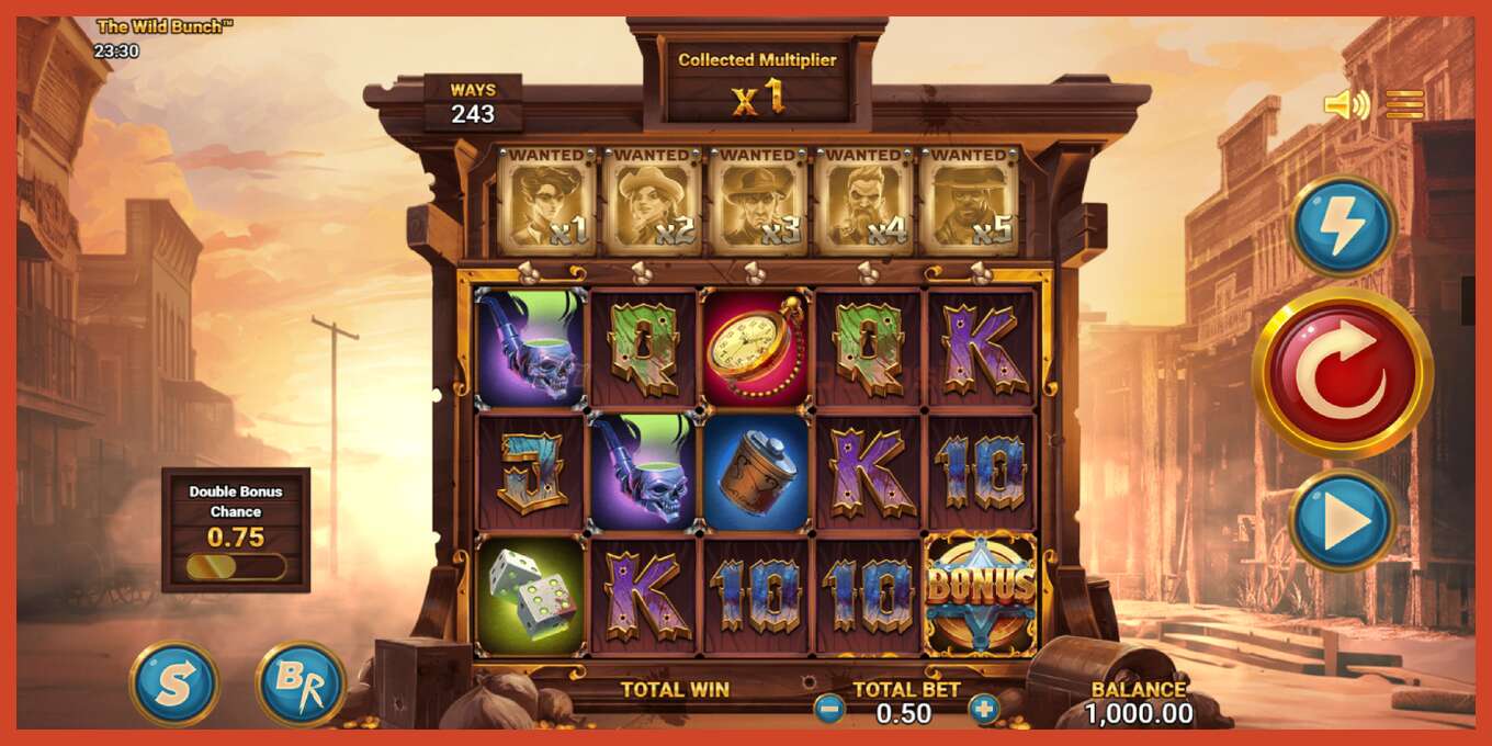 Slot screenshot: The Wild Bunch no deposit, number - 2