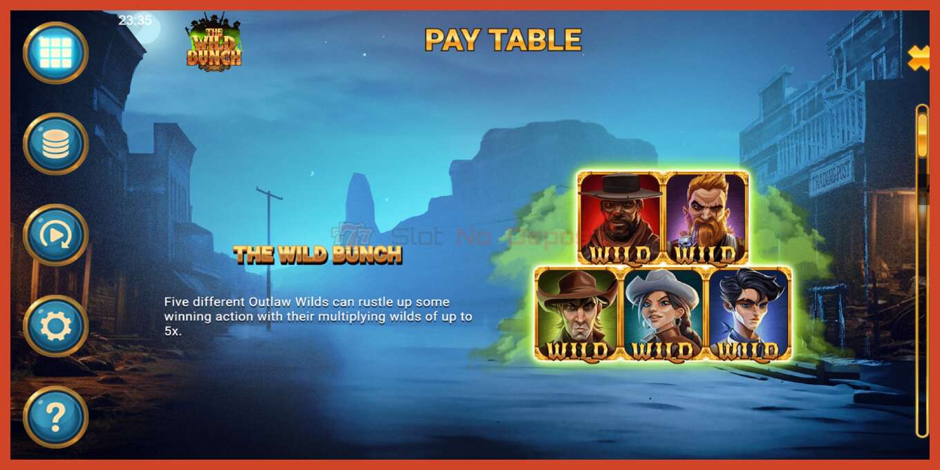 Slot screenshot: The Wild Bunch no deposit, number - 5