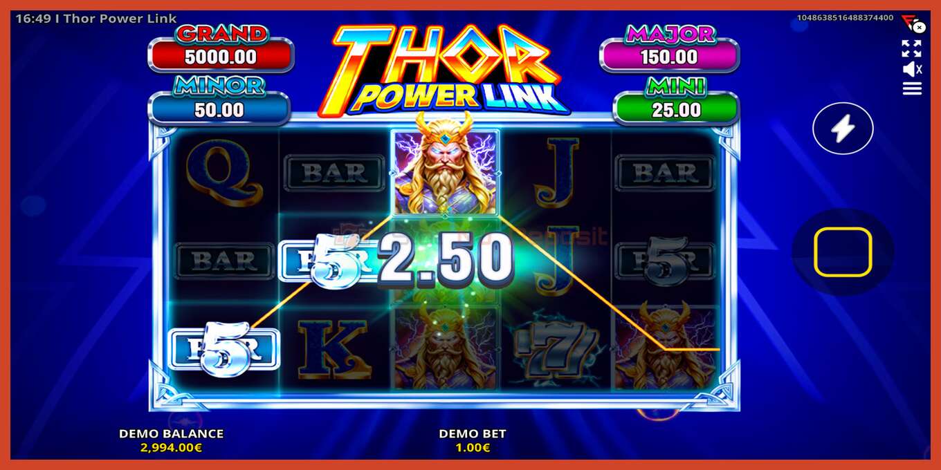 Slot skrinshoti: Thor Power Link depozit yoq, raqam - 2