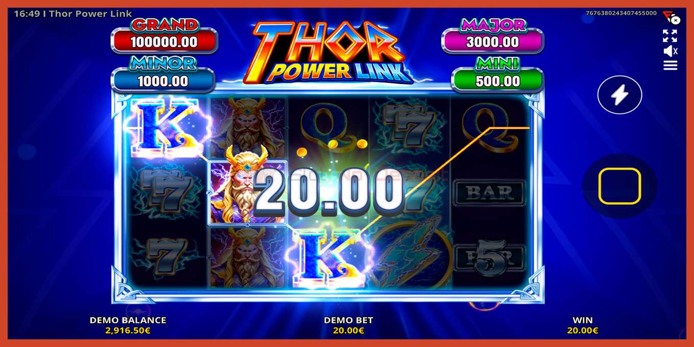 Slot skrinshoti: Thor Power Link depozit yoq, raqam - 3