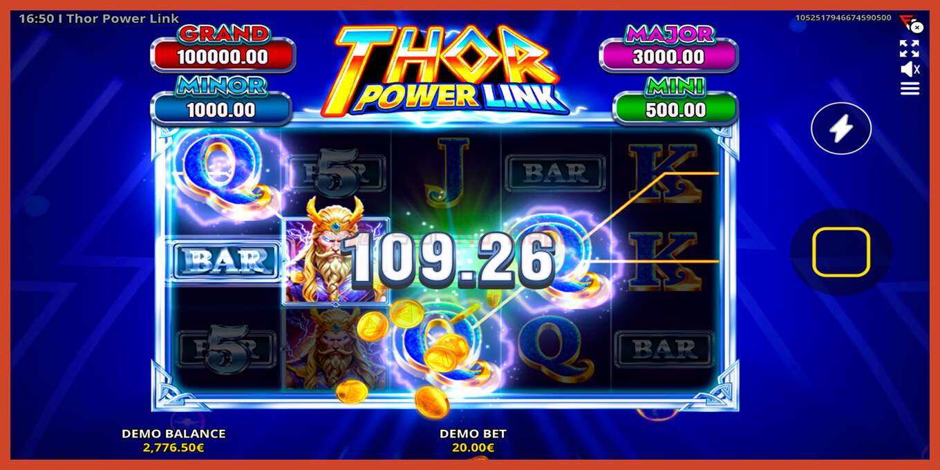 Slot skrinshoti: Thor Power Link depozit yoq, raqam - 4