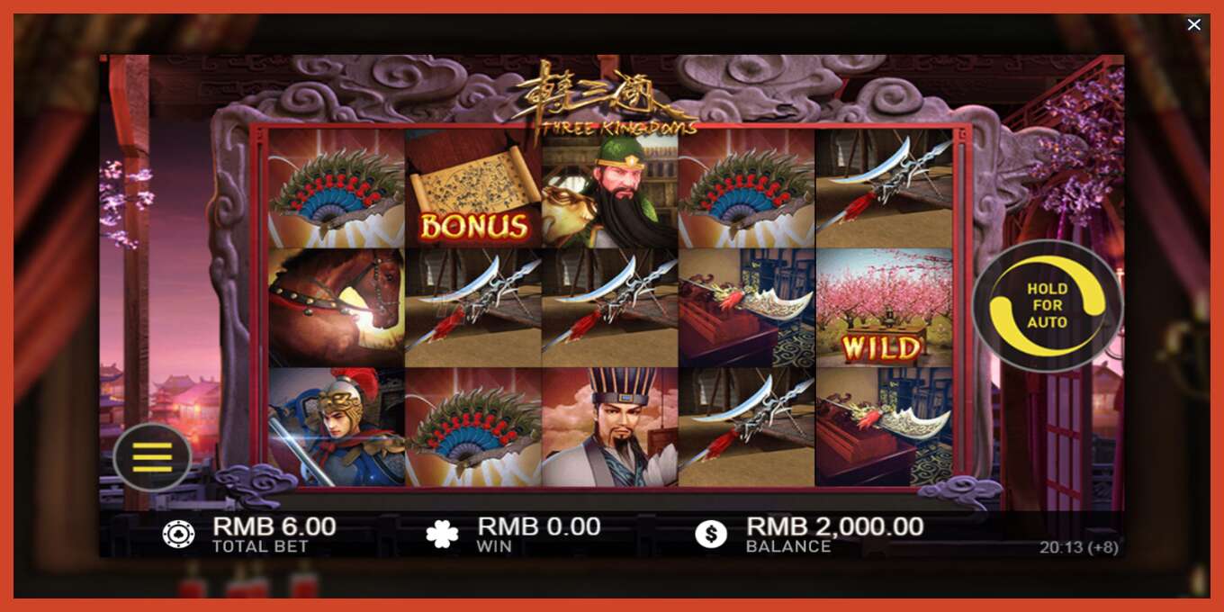 Slot තිර රුවක්: Three Kingdoms තැන්පතු නැත, අංකය - 2