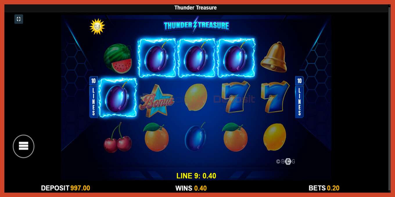 Slot screenshot: Thunder Treasure no deposit, number - 3