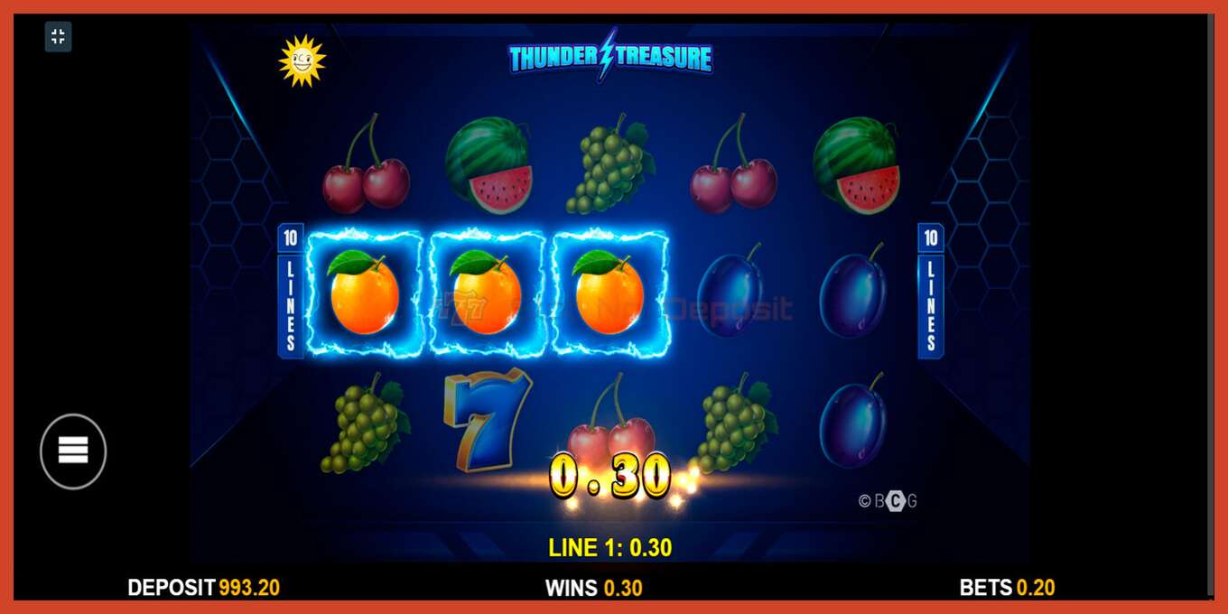 Slot screenshot: Thunder Treasure no deposit, number - 5