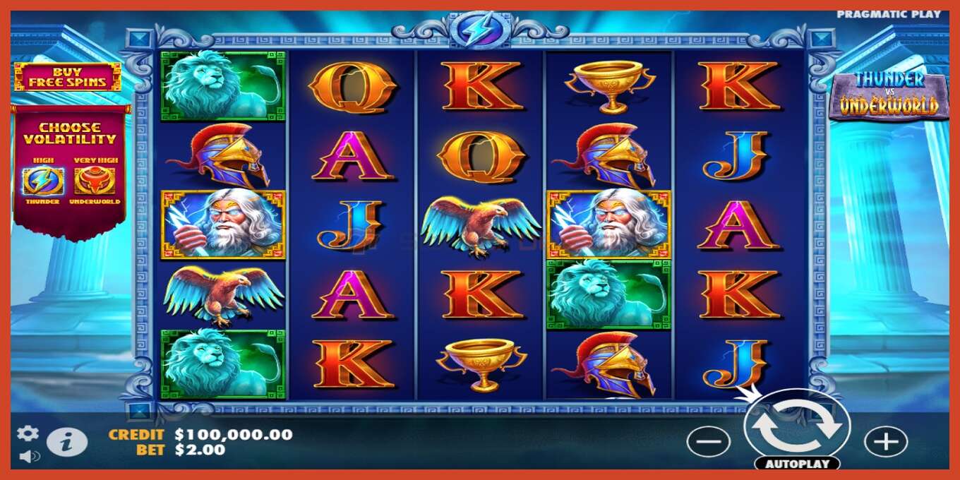 Slot skrinshoti: Thunder vs Underworld depozit yoq, raqam - 1