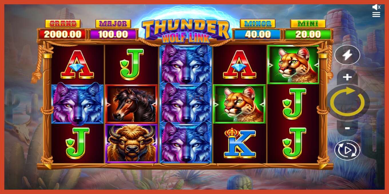 Slot screenshot: Thunder Wolf Link no deposit, number - 1