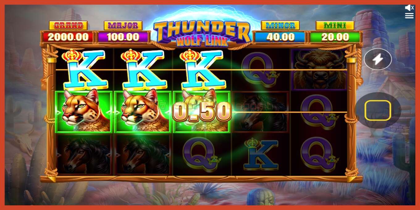 Slot screenshot: Thunder Wolf Link no deposit, number - 2