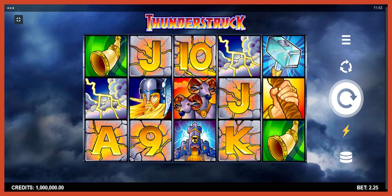 Slot screenshot: Thunderstruck no deposit, number - 1