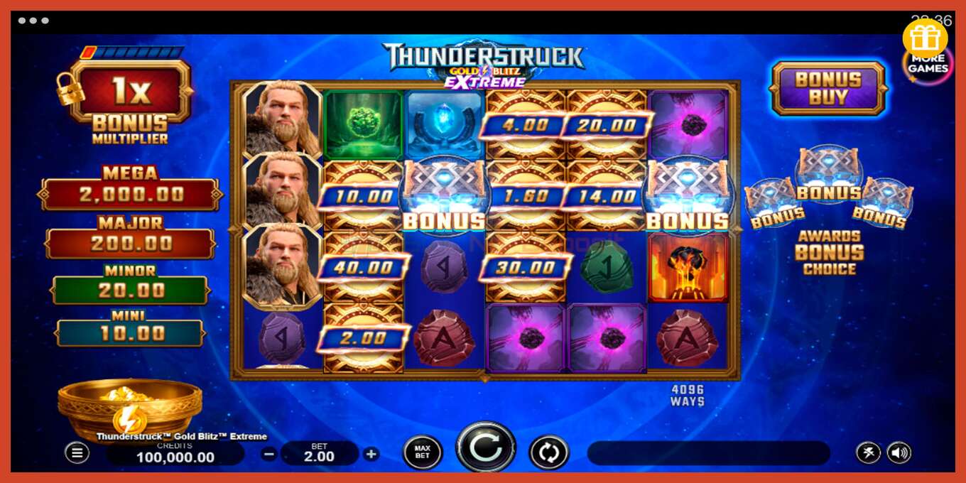 រូបថតអេក្រង់រន្ធ: Thunderstruck Gold Blitz Extreme គ្មានប្រាក់កក់, លេខ - 1