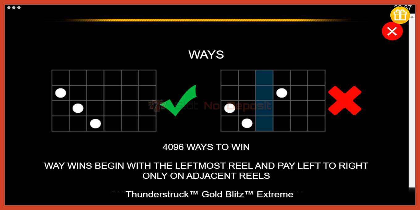 រូបថតអេក្រង់រន្ធ: Thunderstruck Gold Blitz Extreme គ្មានប្រាក់កក់, លេខ - 7