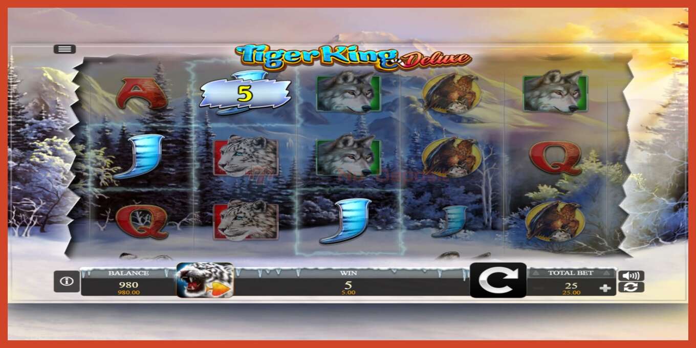 Slot screenshot: Tiger King Deluxe no deposit, number - 3