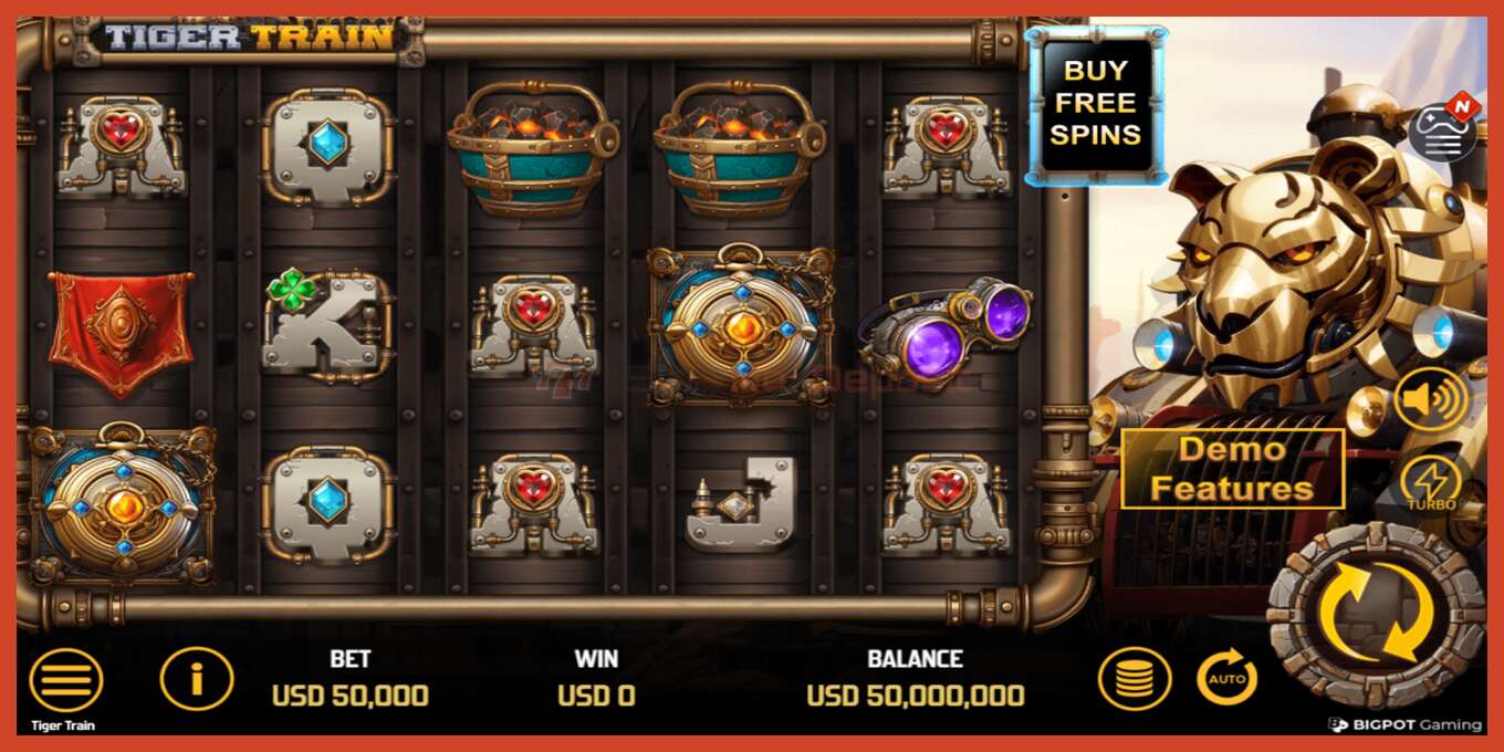 Slot screenshot: Tiger Train bez depozita, broj - 1