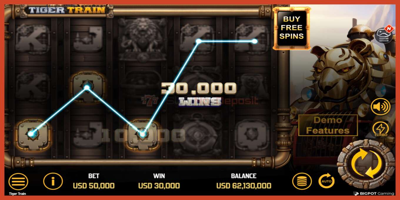 Slot screenshot: Tiger Train bez depozita, broj - 2