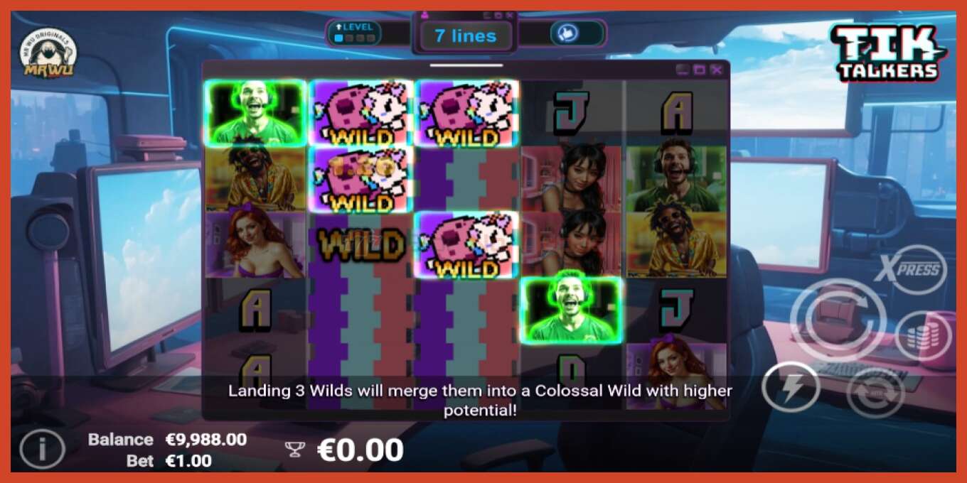 Slot screenshot: Tik Talkers no deposit, number - 2