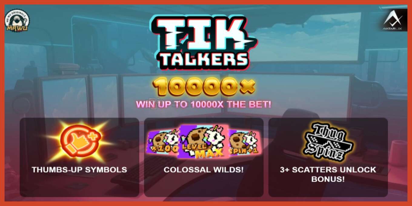 Slot screenshot: Tik Talkers no deposit, number - 3