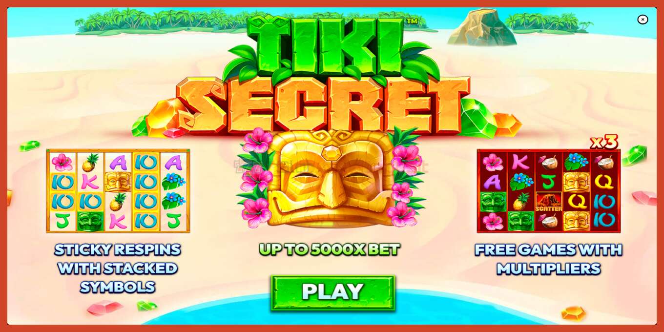 Slot තිර රුවක්: Tiki Secret තැන්පතු නැත, අංකය - 1