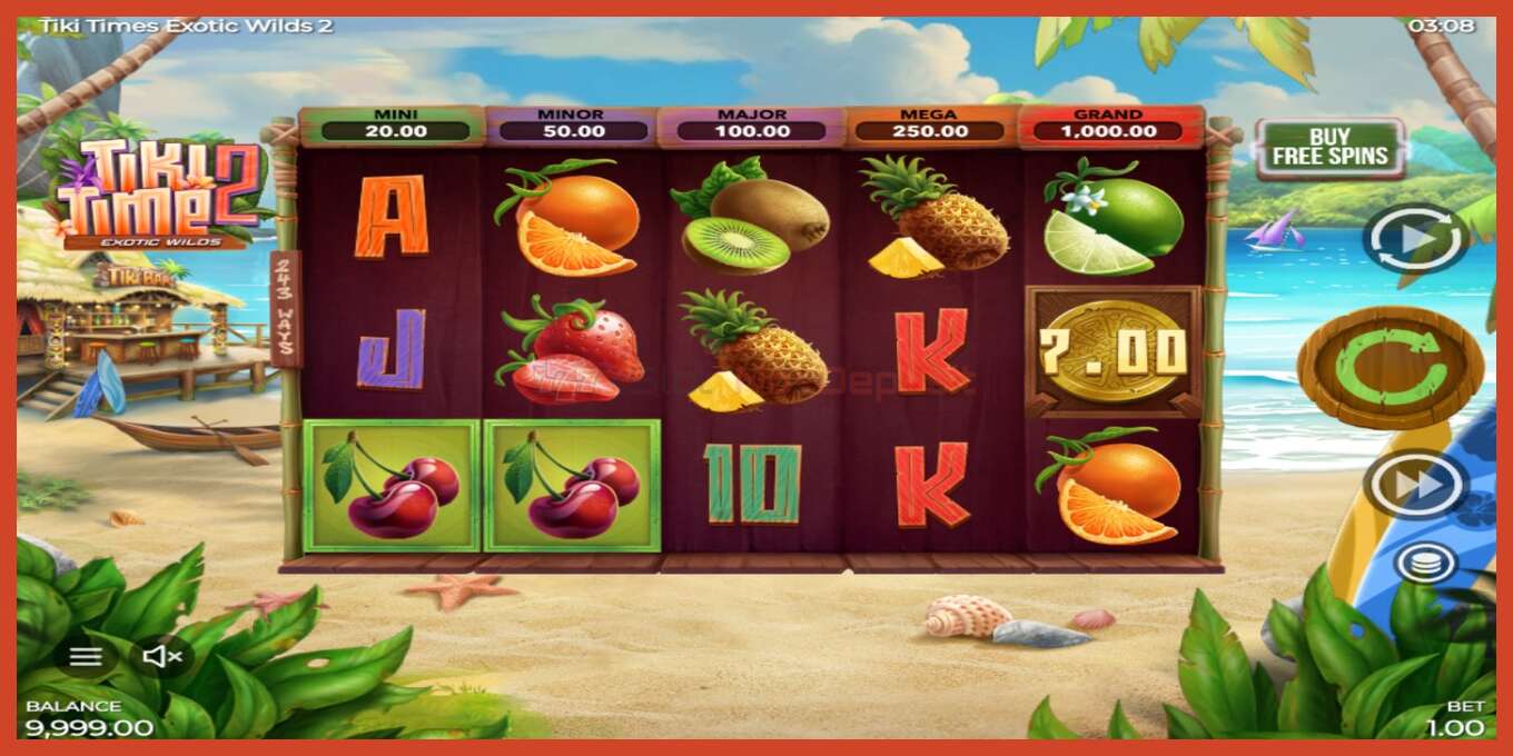 Slot screenshot: Tiki Time Exotic Wilds 2 no deposit, number - 2