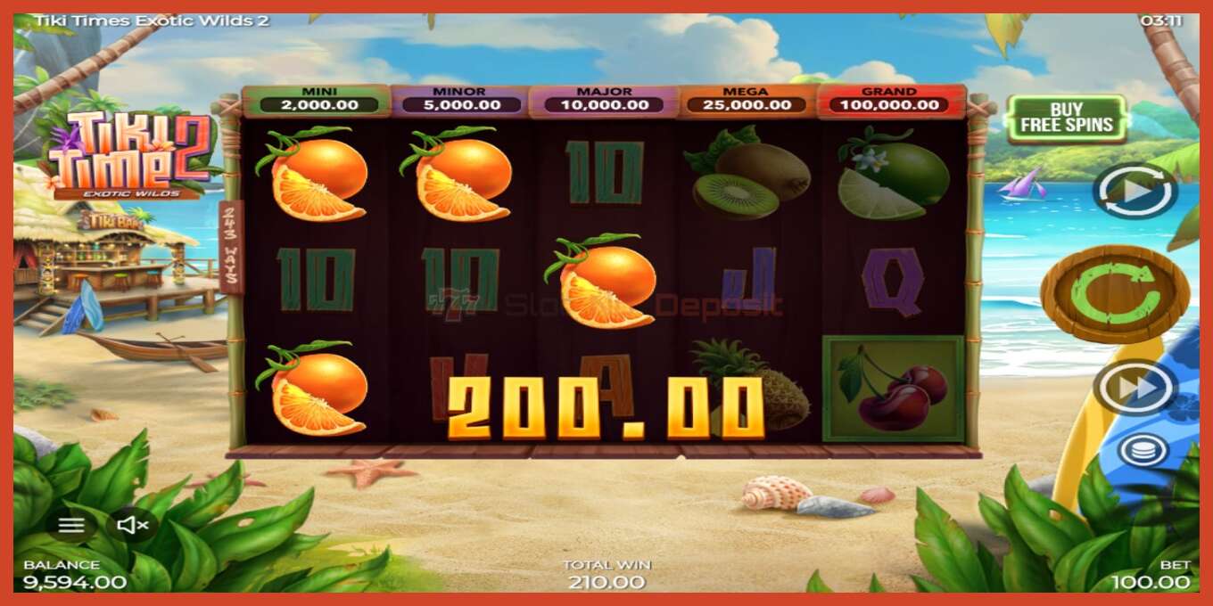 Slot screenshot: Tiki Time Exotic Wilds 2 no deposit, number - 3