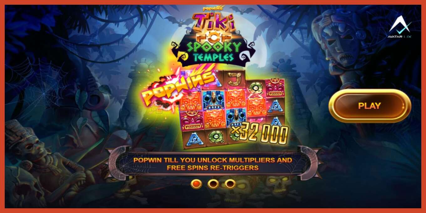 Slot screenshot: TikiPop Spooky Temples no deposit, number - 1