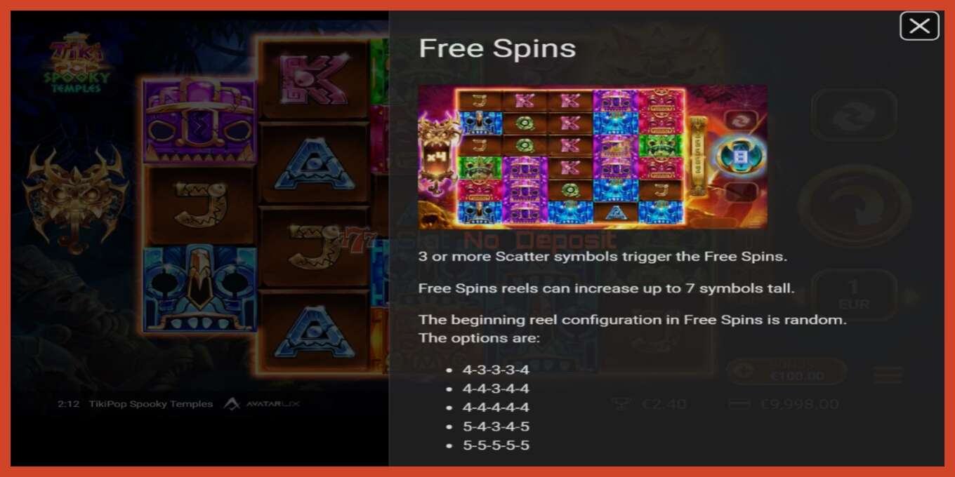 Slot screenshot: TikiPop Spooky Temples no deposit, number - 5