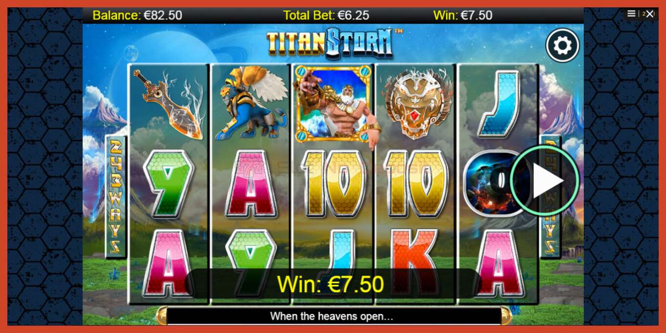 Slot screenshot: Titan Storm no deposit, number - 4