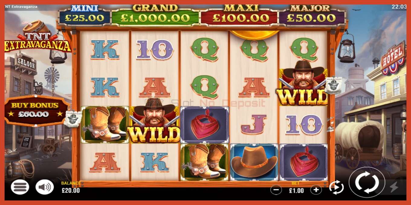 Slot screenshot: TNT Extravaganza no deposit, number - 2