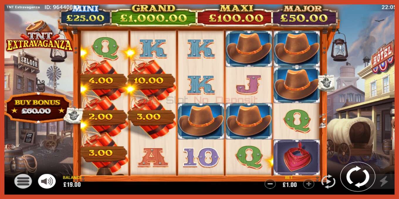 Slot screenshot: TNT Extravaganza no deposit, number - 4