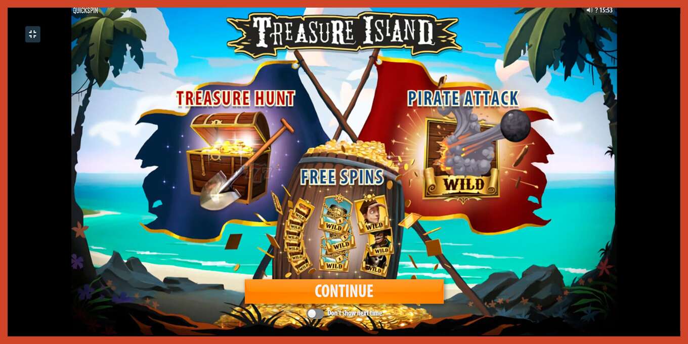 Slot screenshot: Treasure Island no deposit, number - 1