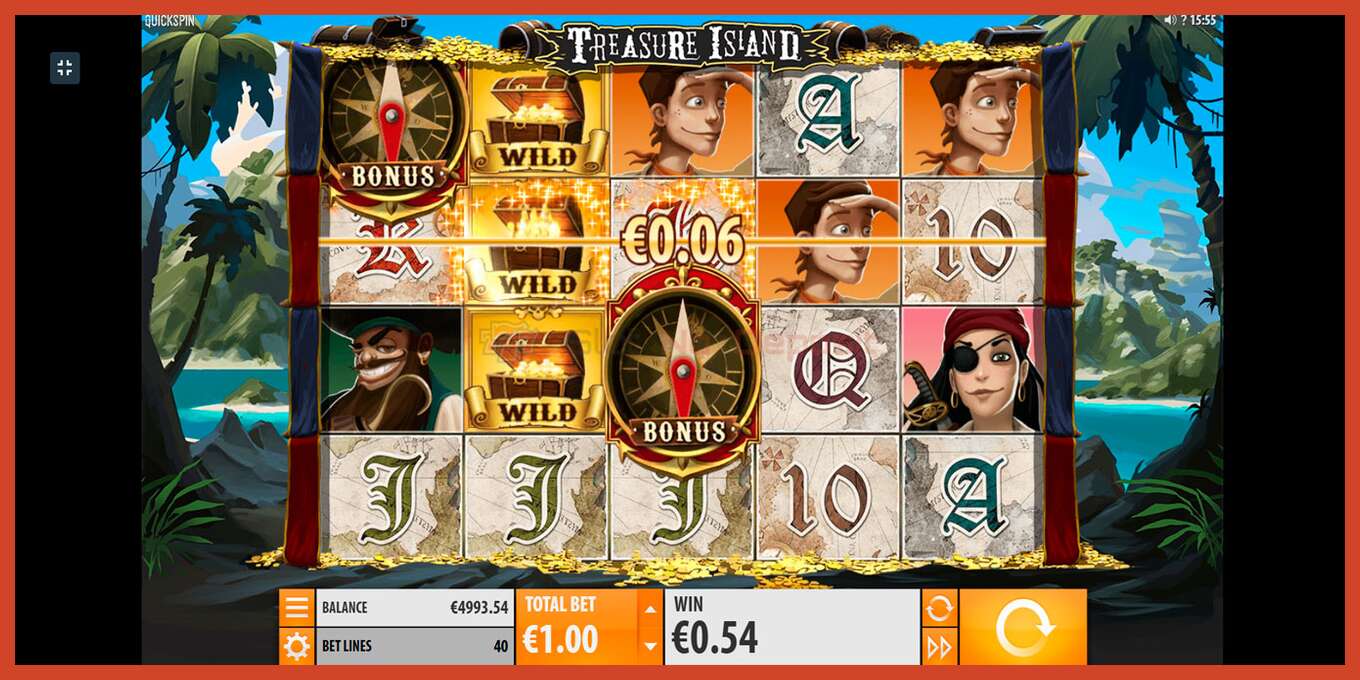 Slot screenshot: Treasure Island no deposit, number - 6