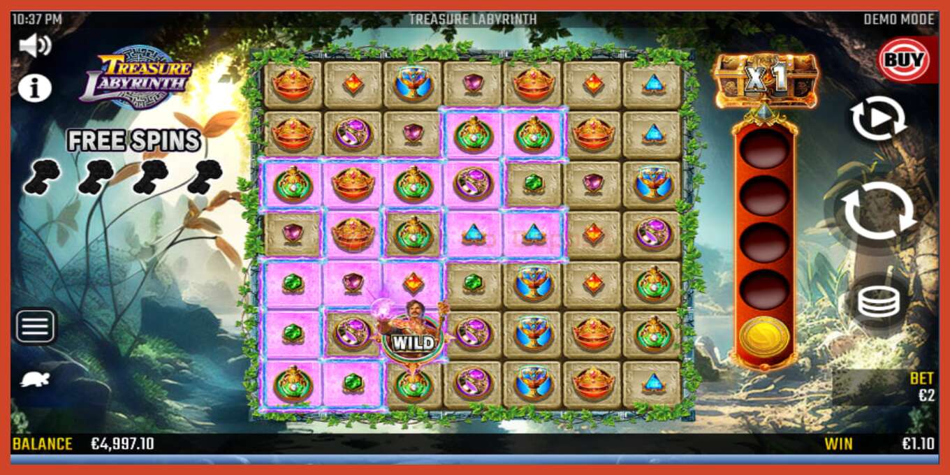 Slot screenshot: Treasure Labyrinth no deposit, number - 1