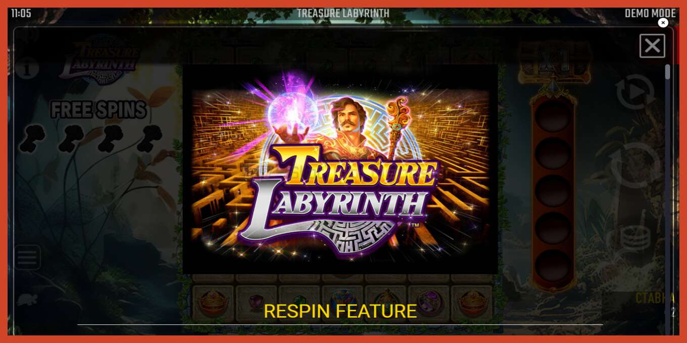 Slot screenshot: Treasure Labyrinth no deposit, number - 4