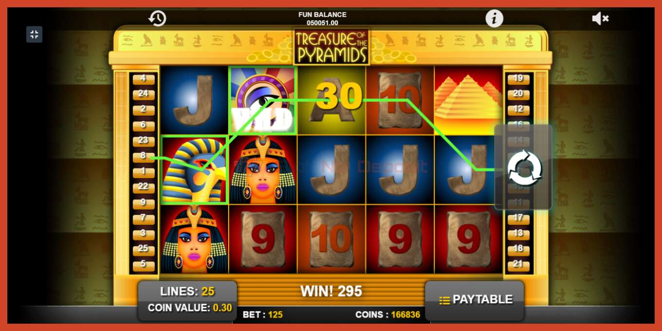 Slot screenshot: Treasure of the Pyramids no deposit, number - 2