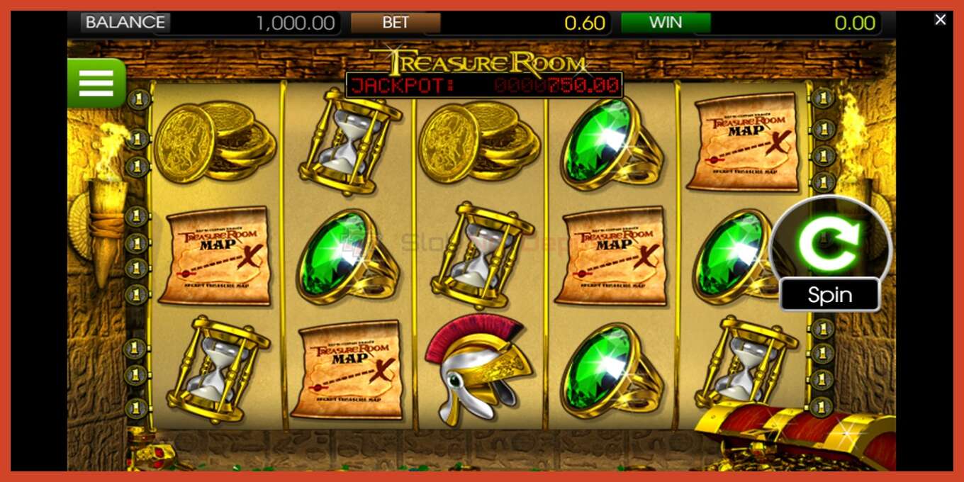 Slot screenshot: Treasure Room no deposit, number - 1