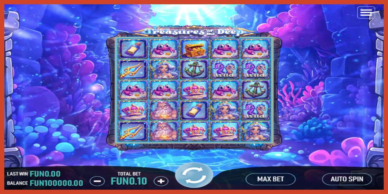 Slot screenshot: Treasures of the Deep no deposit, number - 1