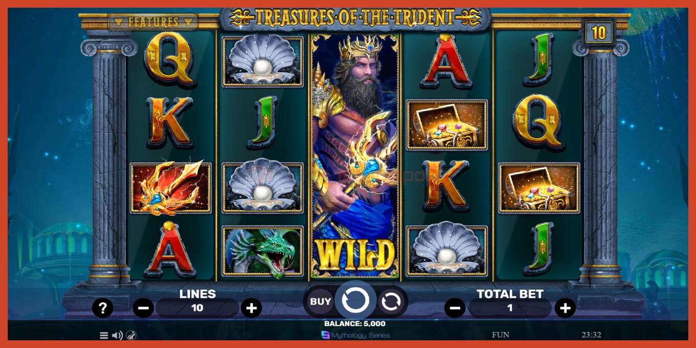 Slot screenshot: Treasures of the Trident no deposit, number - 2