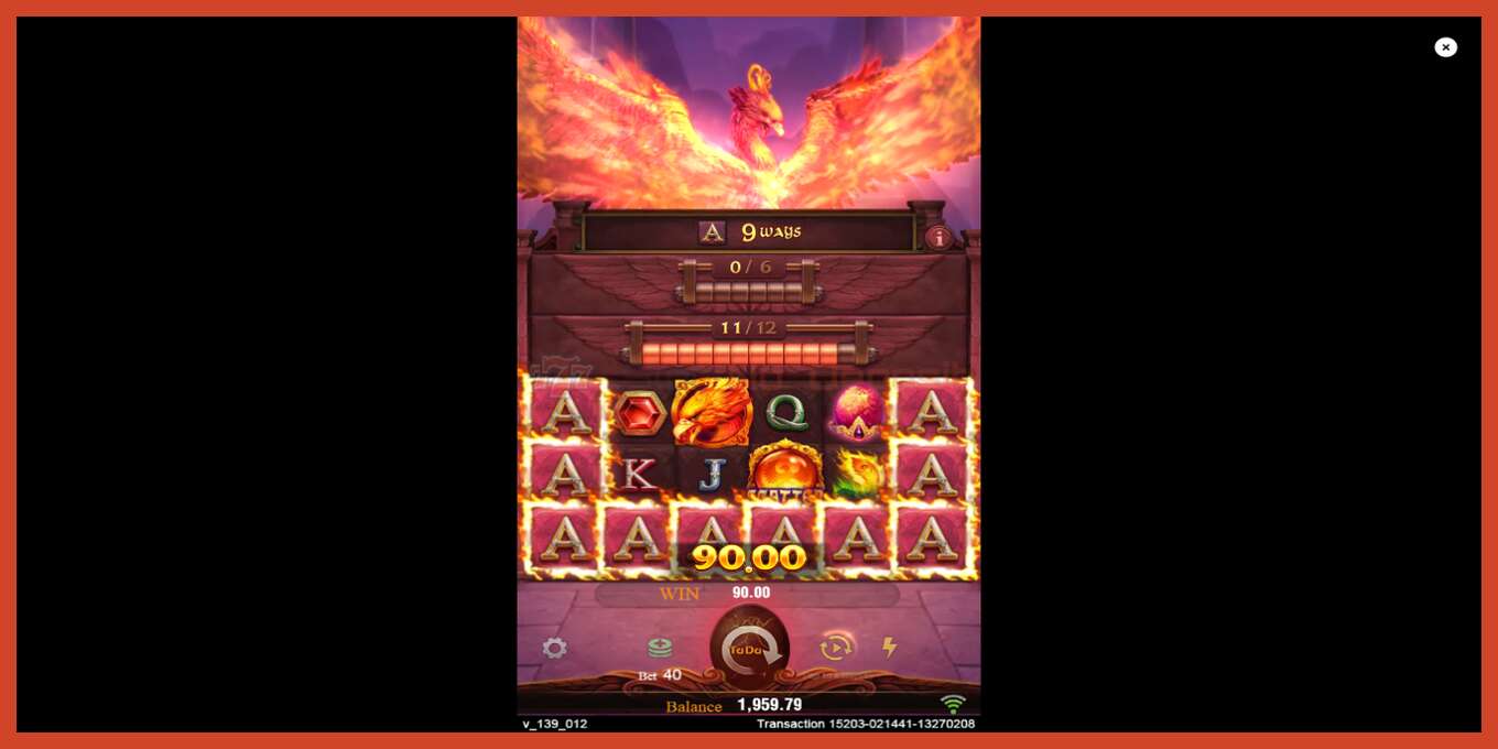 Slot screenshot: Trial of Phoenix no deposit, number - 4